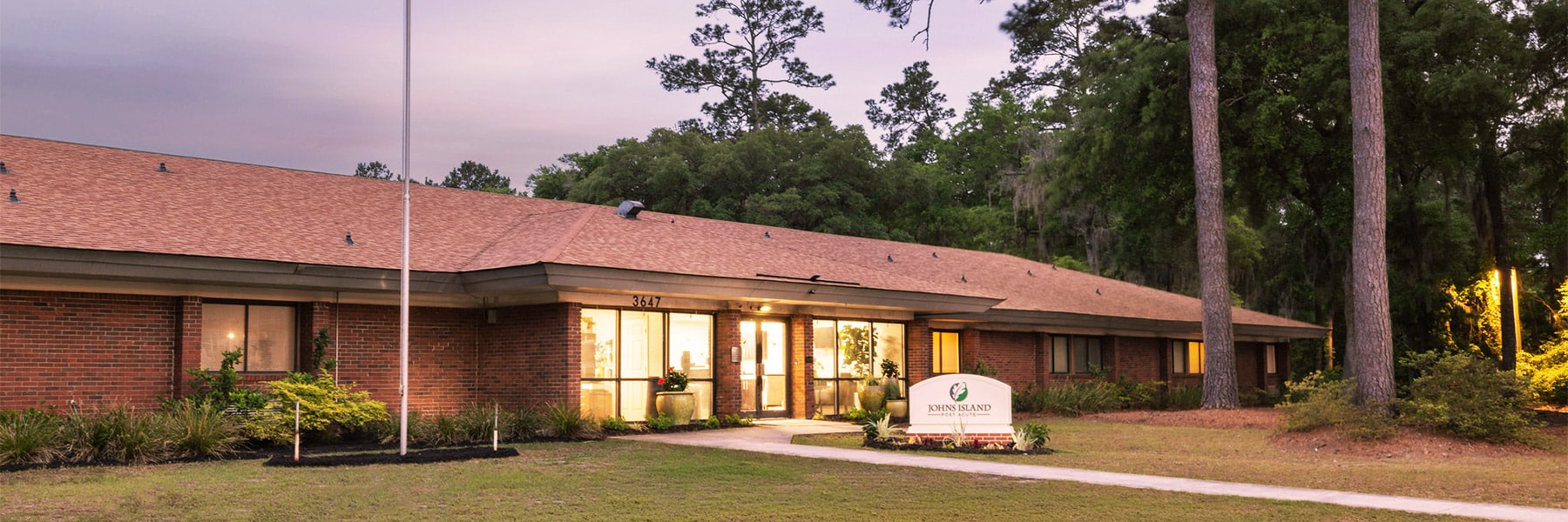 Outside front view of building at Johns Island Post Acute